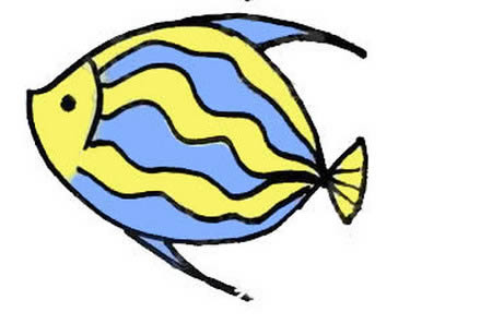 條紋魚簡筆畫怎么畫