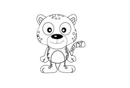 卡通豹子簡筆畫可愛畫法 卡通豹子簡筆畫可愛畫法