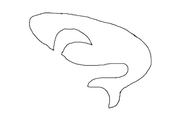 鯊魚簡(jiǎn)筆畫怎么畫簡(jiǎn)單兇狠 彩色畫法