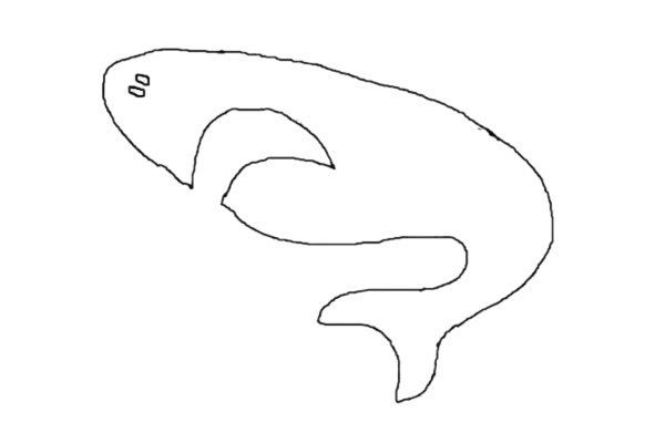 鯊魚簡(jiǎn)筆畫怎么畫簡(jiǎn)單兇狠 彩色畫法