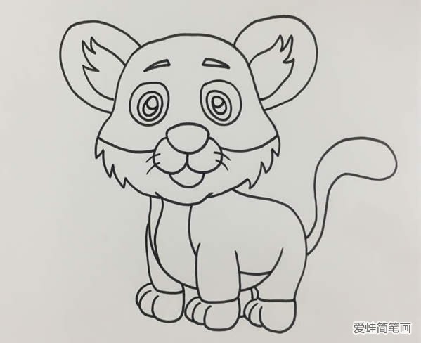 東北虎簡筆畫