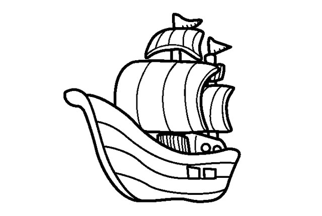 四張海盜船簡筆畫 四張海盜船簡筆畫