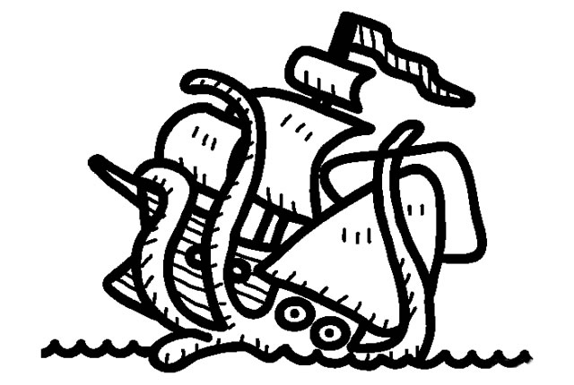 四張海盜船簡筆畫 四張海盜船簡筆畫
