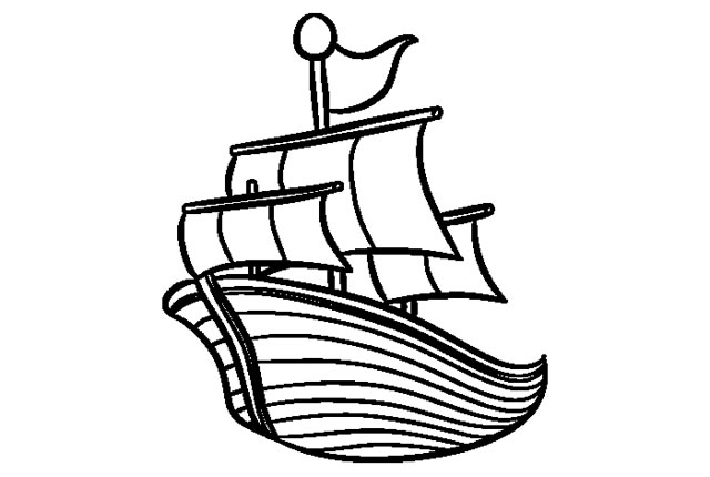 四張海盜船簡筆畫 四張海盜船簡筆畫
