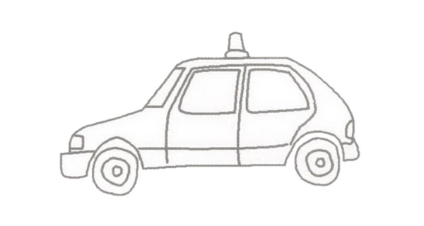 出租車怎么畫(huà) 出租車簡(jiǎn)筆畫(huà)步驟