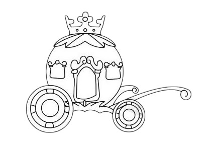 帶皇冠的南瓜車簡(jiǎn)筆畫