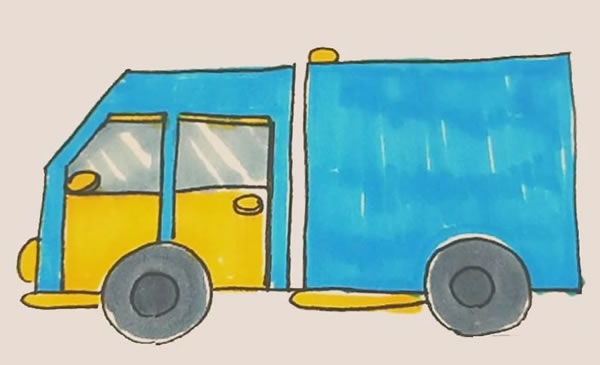 卡車簡筆畫步驟