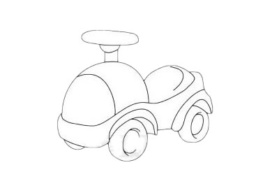 一組扭扭車簡筆畫