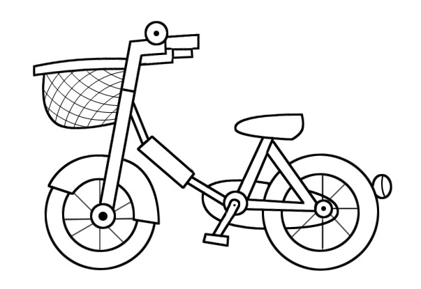 兒童自行車(chē)簡(jiǎn)筆畫(huà)