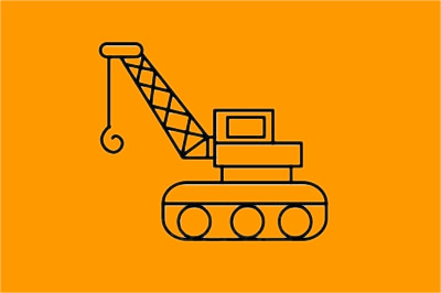 幾幅關(guān)于吊車的簡(jiǎn)筆畫
