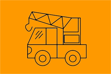 幾幅關(guān)于吊車的簡(jiǎn)筆畫
