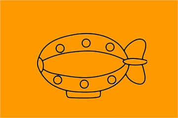 幾款不同的飛艇簡(jiǎn)筆畫(huà)