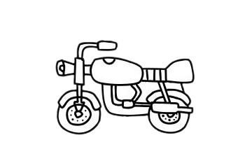幾款不同的摩托車簡筆畫