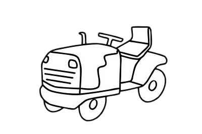 分享幾幅不同的拖拉機(jī)簡(jiǎn)筆畫