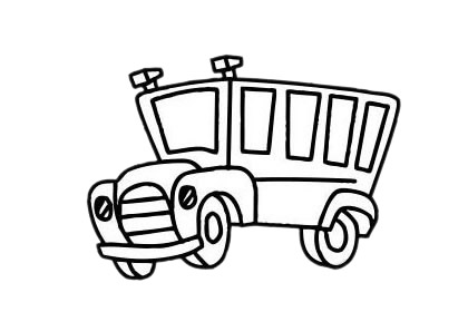 分享幾款不同的校車簡筆畫