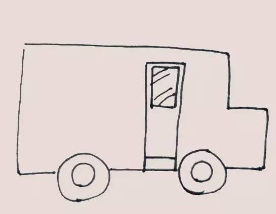校車簡(jiǎn)筆畫步驟教程