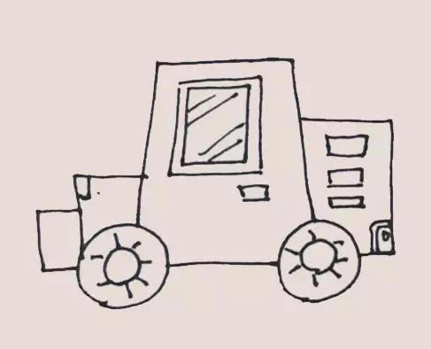鏟車簡筆畫步驟