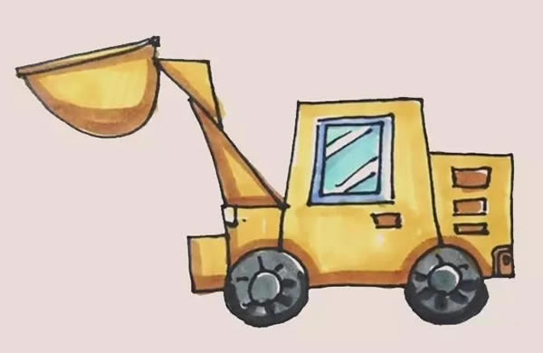 鏟車簡筆畫步驟