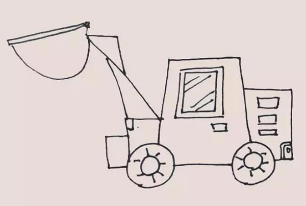 鏟車簡筆畫步驟