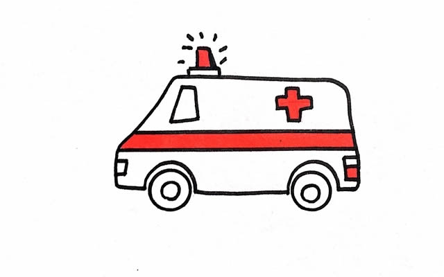 救護車簡筆畫怎么畫 救護車簡筆畫怎么畫