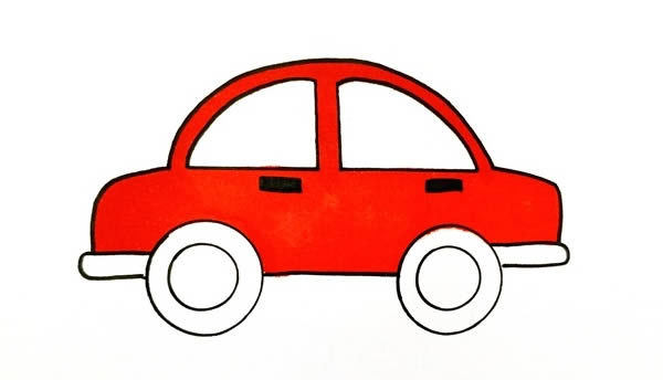 兒童簡(jiǎn)筆畫(huà)小汽車(chē)彩色畫(huà)法