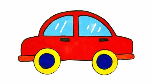 兒童簡(jiǎn)筆畫(huà)小汽車(chē)彩色畫(huà)法