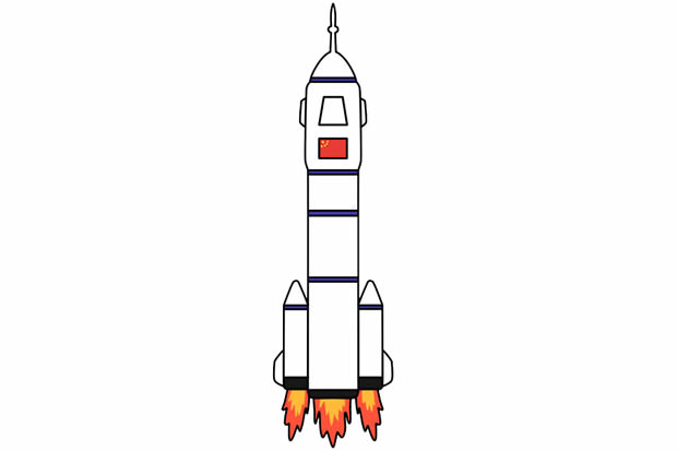 神舟五號宇宙飛船簡筆畫