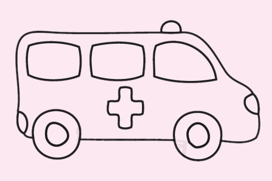救護車簡筆畫步驟教程