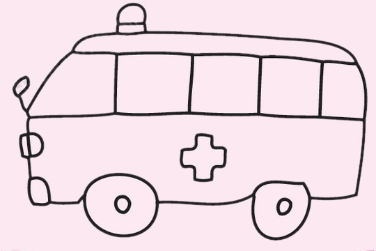 救護車簡筆畫步驟教程