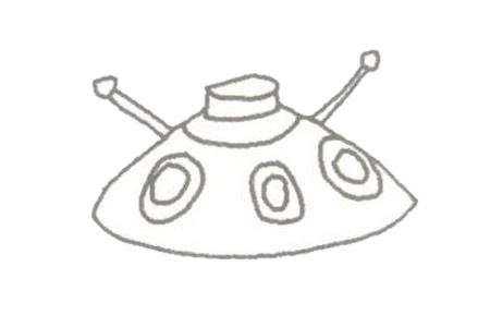 UFO飛碟簡筆畫的步驟詳解
