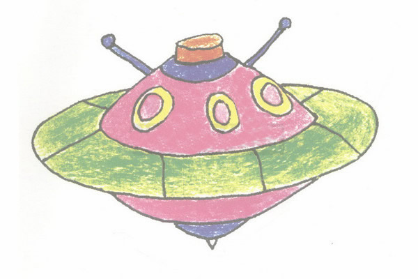 UFO飛碟簡筆畫的步驟詳解