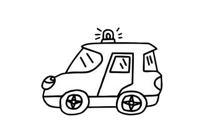 警車簡筆畫怎么畫 警車簡筆畫步驟