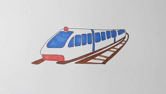 高鐵動車簡筆畫步驟