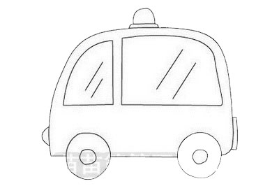 非常簡單的救護車簡筆畫 非常簡單的救護車簡筆畫