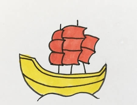 簡單的帆船簡筆畫教程