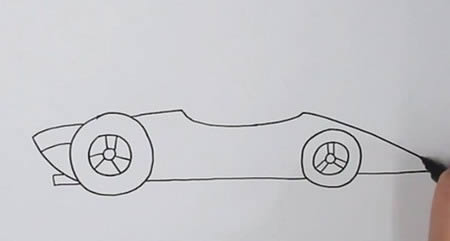 非常酷的賽車簡筆畫