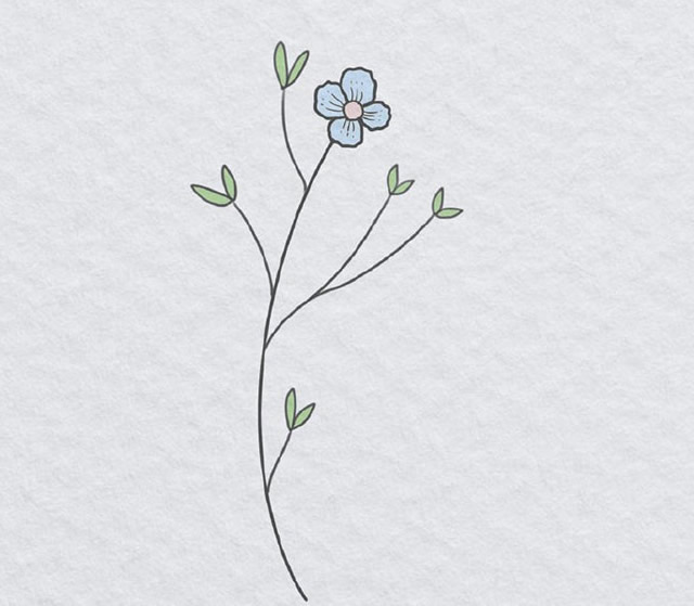 一組有藝術(shù)感的花朵簡(jiǎn)筆畫(huà)