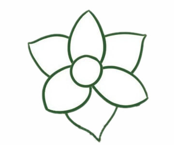水仙花簡筆畫圖片