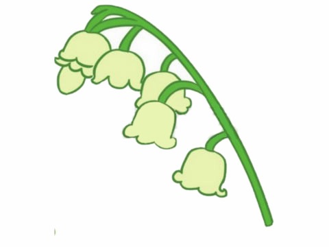 一串鈴蘭花的簡筆畫