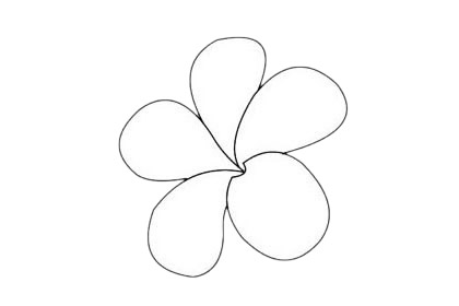 關(guān)于雞蛋花的簡筆畫