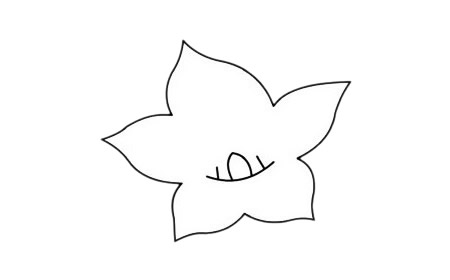 桔梗花簡筆畫簡單畫法步驟