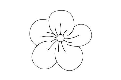 桃花的花朵簡筆畫教程