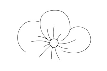 桃花的花朵簡筆畫教程