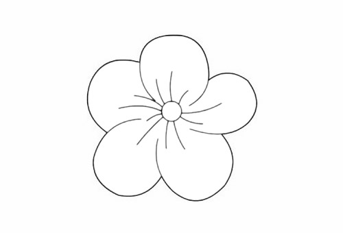 桃花的花朵簡筆畫教程