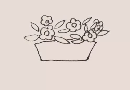 花瓶里的小花簡(jiǎn)筆畫教程