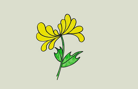 黃菊花怎么畫簡單又好看