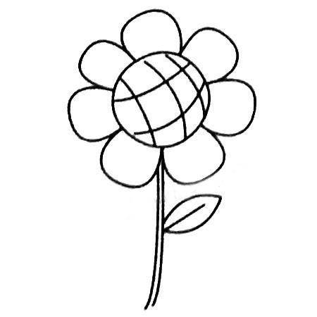 一步步教你畫簡(jiǎn)單的向日葵
