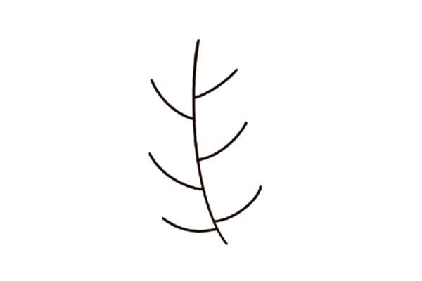 一枝漂亮的小花簡筆畫教程