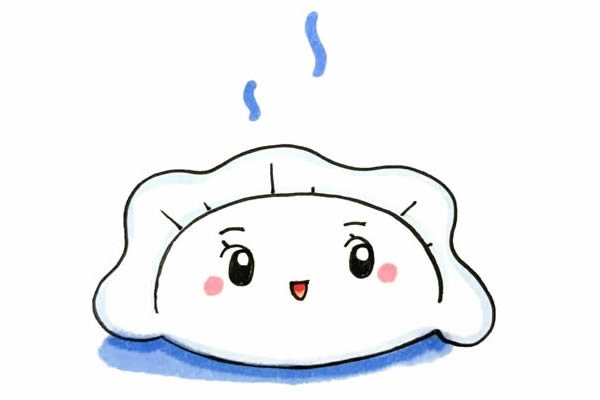 可愛的小餃子簡筆畫