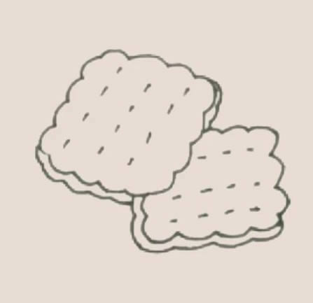 餅干簡筆畫步驟畫法